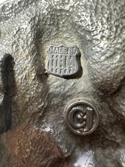 BELT BUCKLE BLOWOUT: Vintage C&J Eagle Belt Buckle + 40 Used Leather Belt BB-219