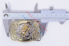 ROCK BULL RIDE RODEO LONG RODEO BIG COWBOY TEXAS WESTERN SHINE BELT BUCKLE