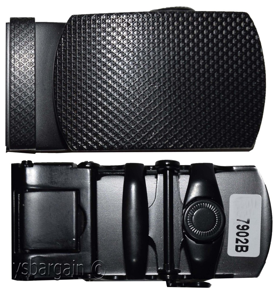 Men&rsquo;s Belt Buckle, Auto sliding Buckle Self locking 1.25&Prime; New Black buckle only