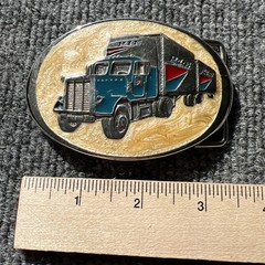 3.5&Prime; x 2.5&Prime; Vintage P.I.E Transport Truck Belt Buckle Q744