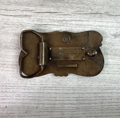 Vintage CENEX Farmers Union Collectible Brass Belt Buckle