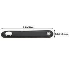 2Pcs Accordion Bellows Buckle Belt Straps Universal Fit Black Reusable Material