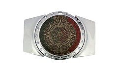 Removable Lighters & Belt Buckle Combo Aztec Calander Multicolored New Mayan Men