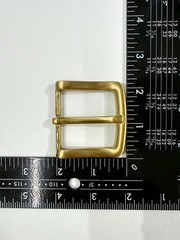Solid Brass Satin Brass Belt Buckle Made in Italy Fits 1.57&Prime; Belt Strap