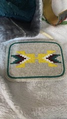 Handcrafted Beaded Belt Buckle Thunderbird Design