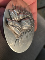 Praying Hands Vintage retro GREAT AMERICAN PRODUCTS BELT BUCKLE
