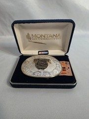 NASCAR 50th Anniversary Belt Buckle Montana Silversmiths W/Case