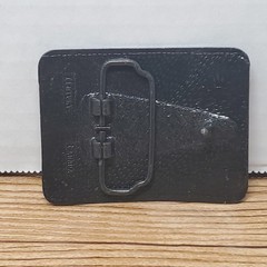 Vtg Crossman Air Guns Brass Belt Buckle Century Canada 2×2.75&Prime; EUC Coleman