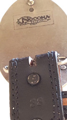 TONY LAMA LEATHER BELT NOCONA ‘GOD BLESS AMERICA’ DETACHABLE SILVER BUCKLE Sz 38
