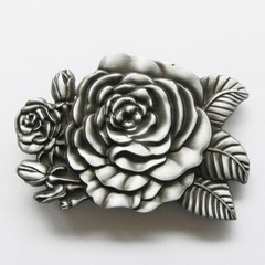 Western Rose Flower Metal Belt Buckle
