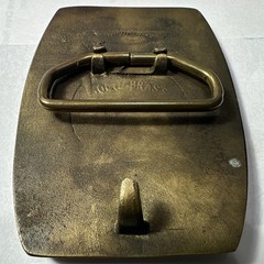 Solid Brass Mens Western Belt Buckle Lineman Telephone Utility Figural 1.5in