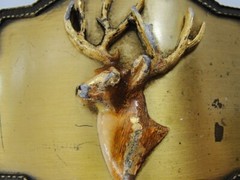 Deer Elk Belt Buckle Raintree Buckle Bronze Tone