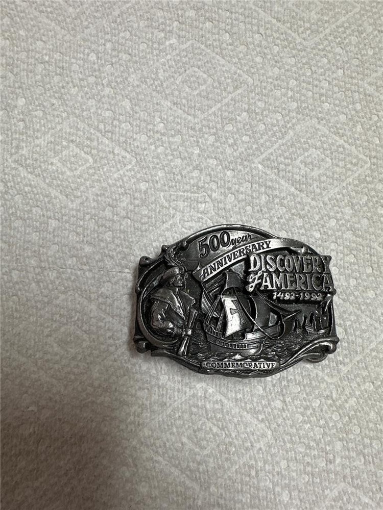500 Year Anniversary Discovery America 1492-1992 Limited Edition Belt Buckle