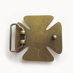 Iron Cross Western Bronze Plated Belt Buckle