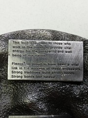 Vintage Flexco Belt Buckle Mens One Size Pewter Mining Miner 1988 80s Promo