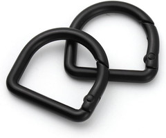 2Pcs D Buckle Semicircle Spring Snap Clip Trigger Spring Keyring Buckle for Bags