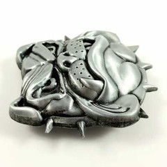 British Bulldog Belt Buckle Biker