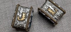 vintage 4PC belt buckle TEXAS custom made GERMAN SILVER nickel silver WESTERN