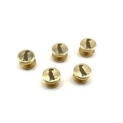 Custom Logo&Text Leather Craft Chicago Screw Rivets Flat Cap 12mm Diameter