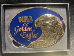 1980&rsquo;s Vintage NRA Golden Eagles Belt Buckle with Original Box