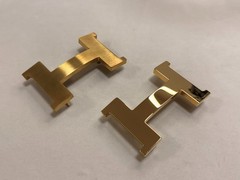 40mm Buckle Replacement supposed to 38mm Belt Buckle Brushed Gold H with Pouch