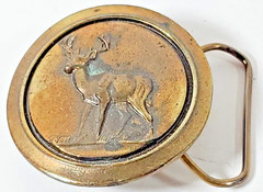 Great American Belt Buckle Deer 2.5in Limited Edition c1977 Serial Number 519