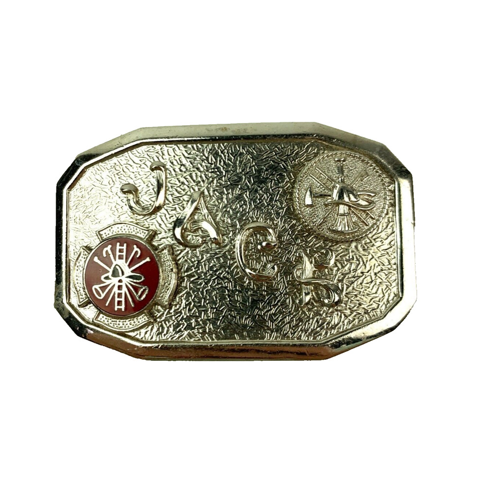 Vintage Jack Name Fire Department Child&rsquo;s Metal Belt Buckle