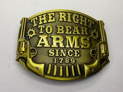 The Right to Bear Arms Since 1789 USA Gun Rights Commemorative Belt Buckle