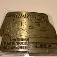 Indy 500 Pit Badge Belt Buckle 2024 Limited Edition Bronze Johnny Rutherford