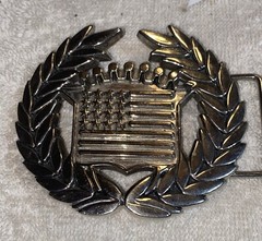 Vintage Cadillac Emblem Flag Large Belt Buckle by Famous Stars and Straps