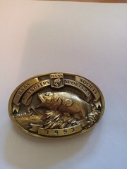 Vintage Bass Anglers Sportsman Society 3D Belt Buckle 1993