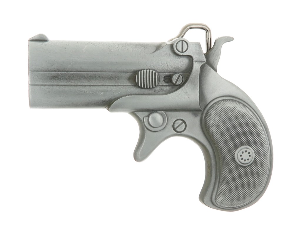 Small Revolver Gun Novelty Metal Belt Buckle