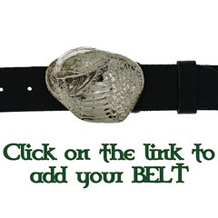 Cobra Snake Belt & Buckle Metal Punk Native American Reptile Python