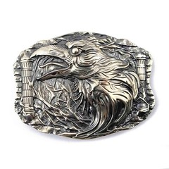 German silver belt buckle Raven, Crow belt buckle, Blackbird buckle