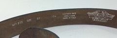 vintage HARLEY DAVIDSON motorcyle BELT BUCKLE metal leather Size 80 /24