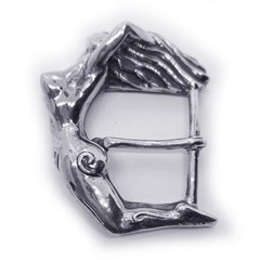 Nude Women Body Sterling Silver Belt Buckle