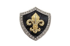 Men Women Belt Buckle Silver Metal Gold Fleur De Lys Lily French Sexy Fancy Cool