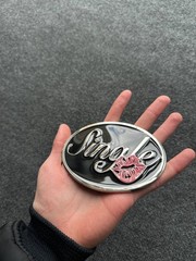🚨 Y2K “SINGLE 💋” RARE AVANT GARDE LUXURY BELT BUCKLE
