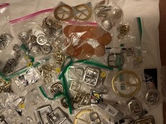 LOT OF 200 ITEMS: BUCKLES/ADDITIONAL ITEMS- VARIOUS STYLES AND DESIGNS – BOX 1