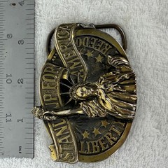 Vintage 1984 The Great American Buckle Co Statue of Liberty Belt Buckle USA 1604
