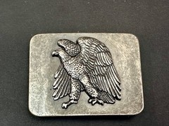 American Eagle Ready To Fight! Patriotic Usa Pride Belt Buckle