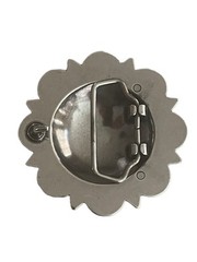 Western Fashion 3” Round Belt Buckle Antique Nickel Metal Unisex