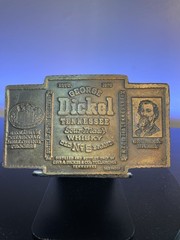 VINTAGE GEORGE DICKEL TENNESSEE SOUR MASH WHISKY BELT BUCKLE Brass