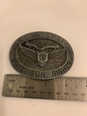 NRA Member Vote Gun Rights Belt Buckle Limited Edition No.17993