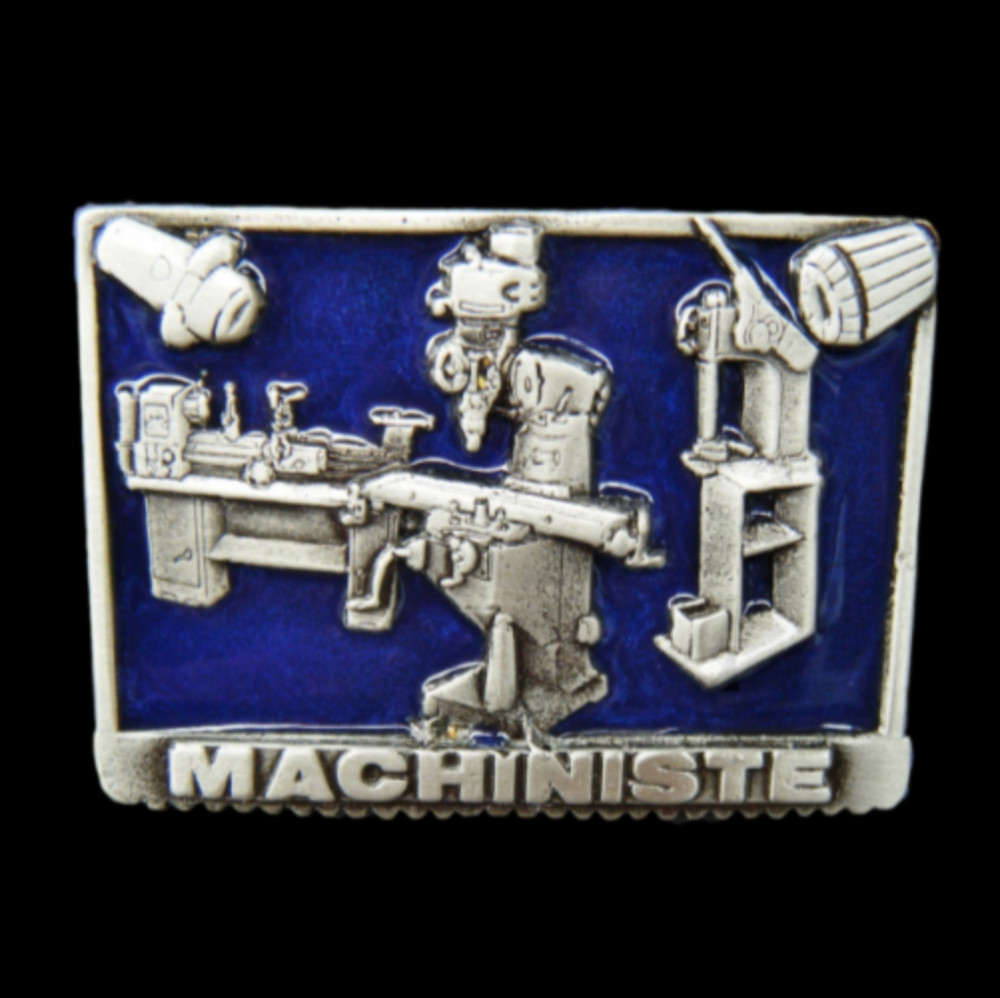 Boucle de Ceinture Machinist Machiniste Machinery Machine Shop Belt Buckle