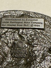 Vintage Bergamot Made in USA Remington Deer Head Belt Buckle