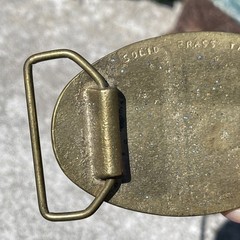 Vtg 1978 Country Music Solid Brass Guitar Belt Buckle Taiwan Western Nashville