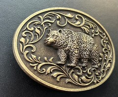 Grizzly Bear Belt Buckle Western Animal Style Yosemite Yellowstone Gift Buckle