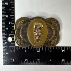 Vtg South of the Border Belt Buckle Japan Brass Tone Souvenir Pedro Lightweight