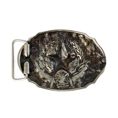 German silver Texas State belt buckle, Texas star, American cowboy, Rodeo buckle